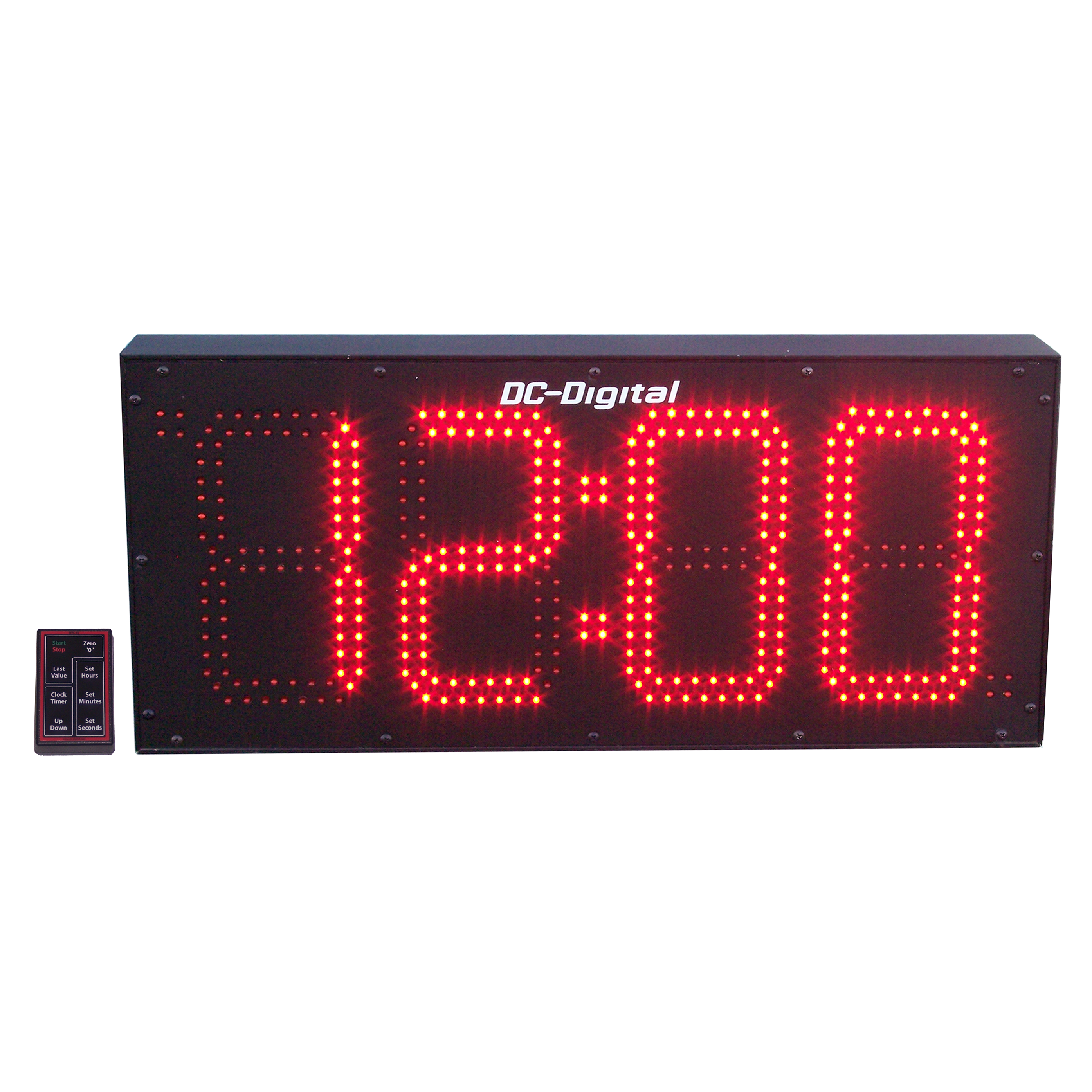 (DC-80UTW-IN) 8.0 Inch LED Digital, Wireless Handheld Controlled, Count Up timer, Countdown Timer, Time of Day Clock (INDOOR)